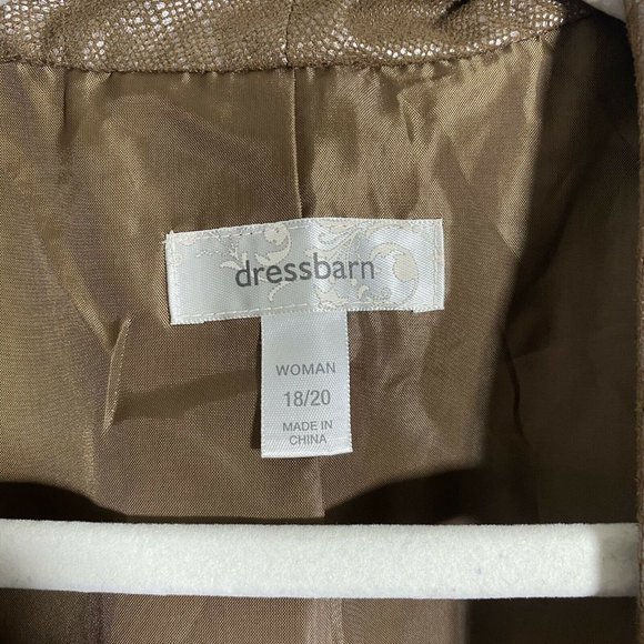 Dressbarn Womens Metallic Animal Reptile Print Draped Open Cardigan Size 18/20 - Picture 6 of 7